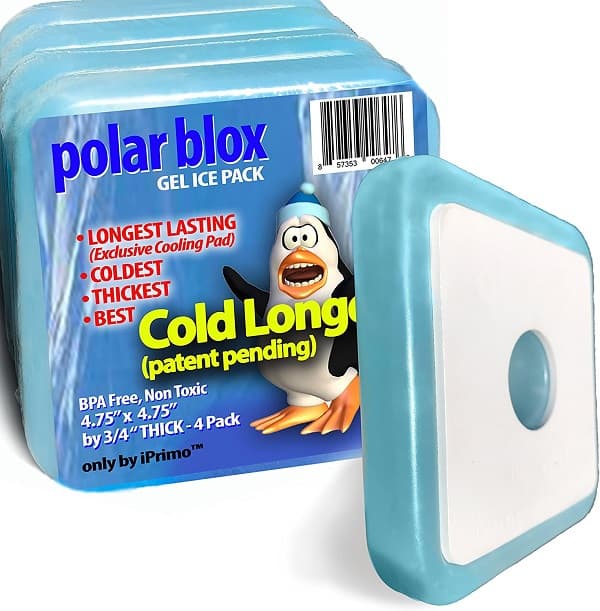 Polar Blox Gel Ice Pack For Lunch Box with Insulated Pad min